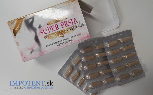 Výživový doplněk s názvem SUPER PRSA + štíhlá linie Výživový doplněk s názvem SUPER PRSA + štíhlá linie